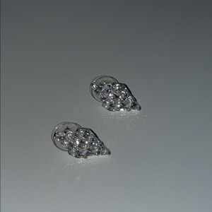 Elegant Silver Cluster Earrings